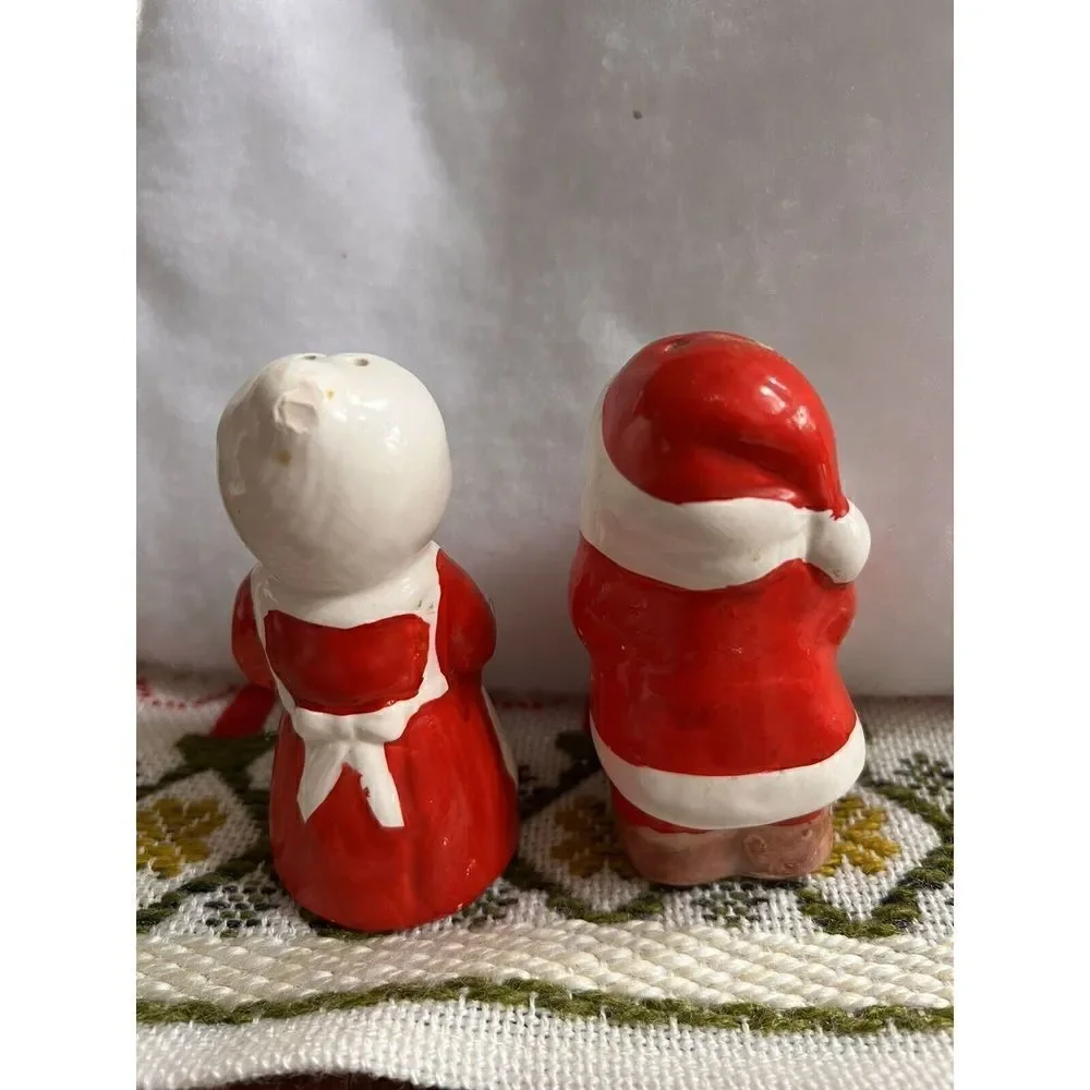 santa and mrs clause‎ Salt Pepper Set alberta price products Christmas Vintage